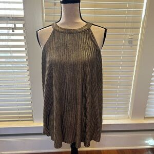 Torrid Gold Pleated Halter Top size 00 or M/L 10